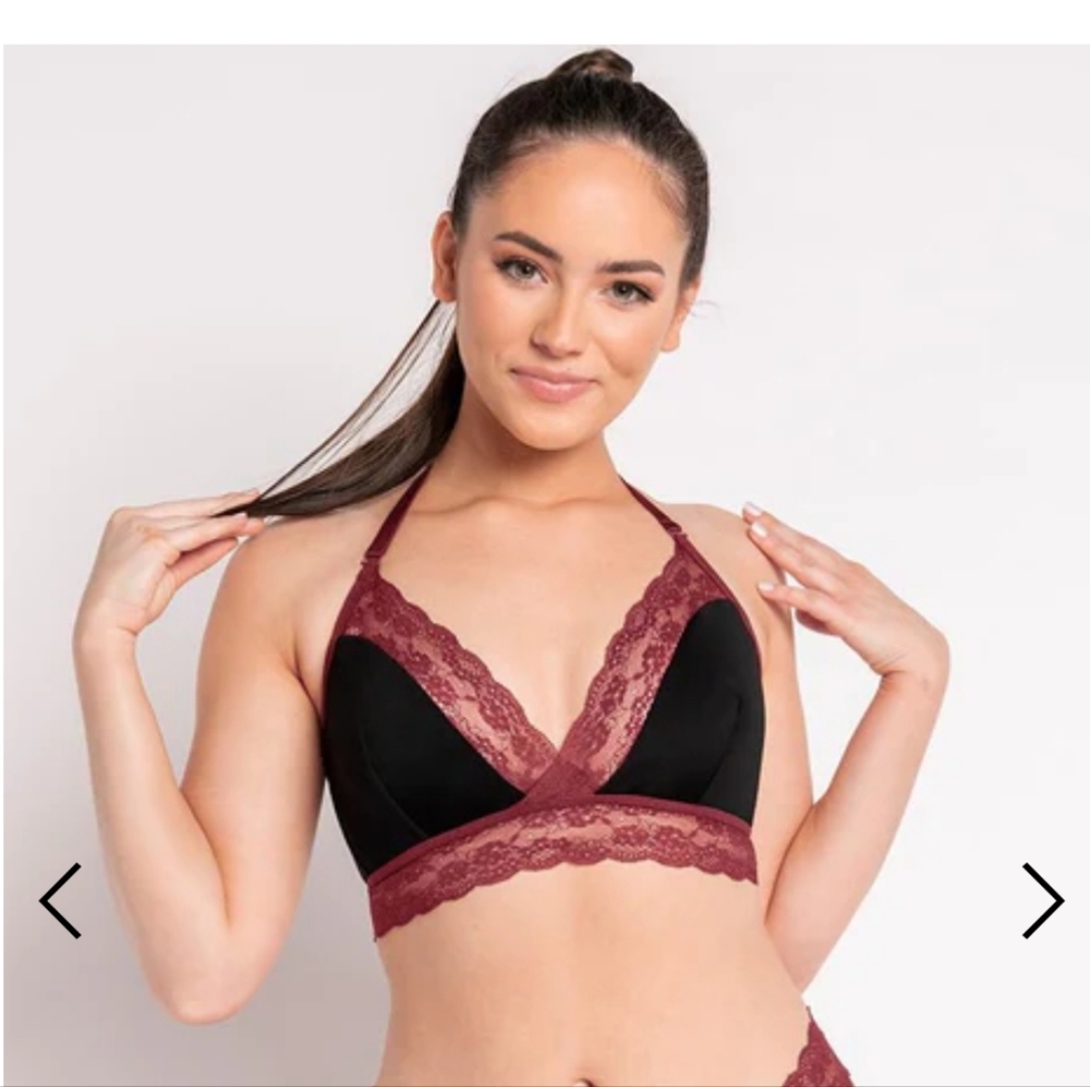 CURVY KATE Twice the Fun Reversible Bralette Oxblood/Black